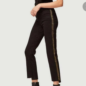 NWT - FRAME Le High Straight Velvet Trim Jeans - Size 25